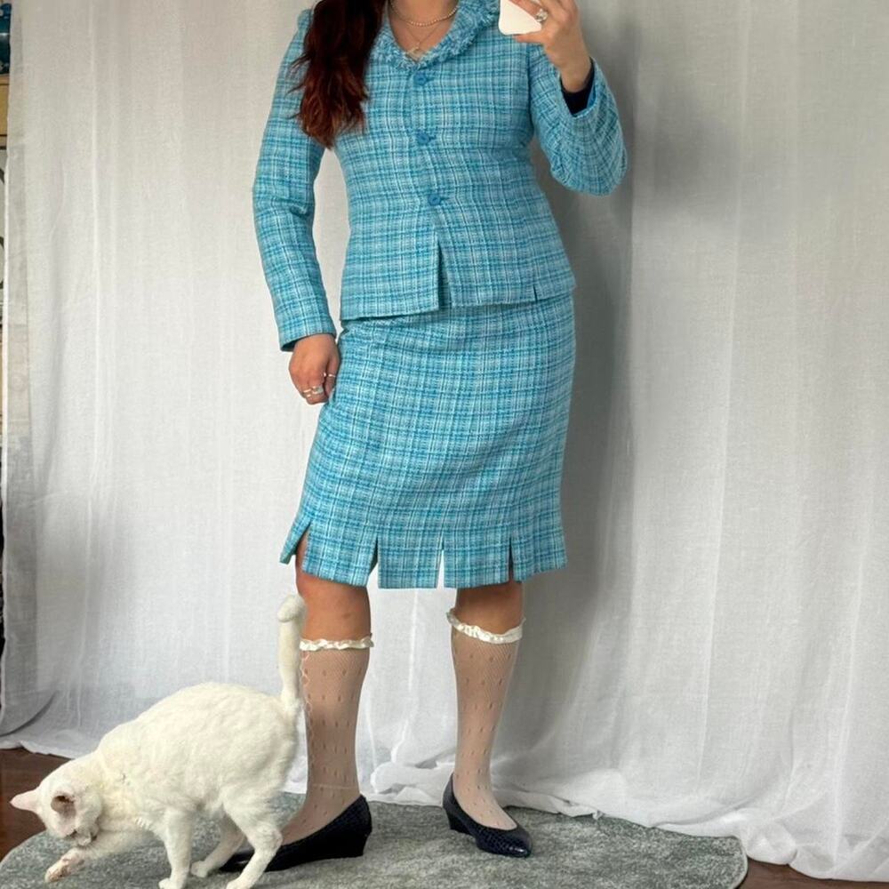 💎 Vintage 90’s Le Suit Tweed Skirt Set 💎 - Picture 2 of 8
